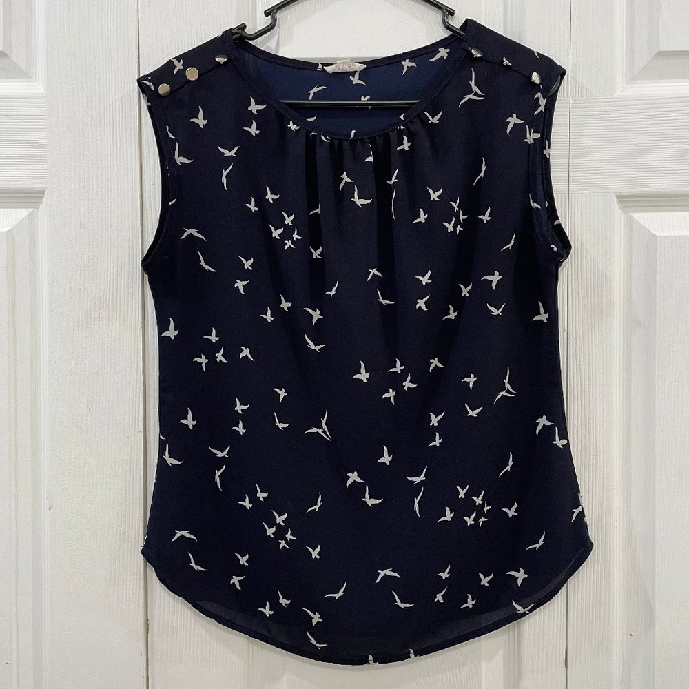 Agaci White Birds Print Blouse